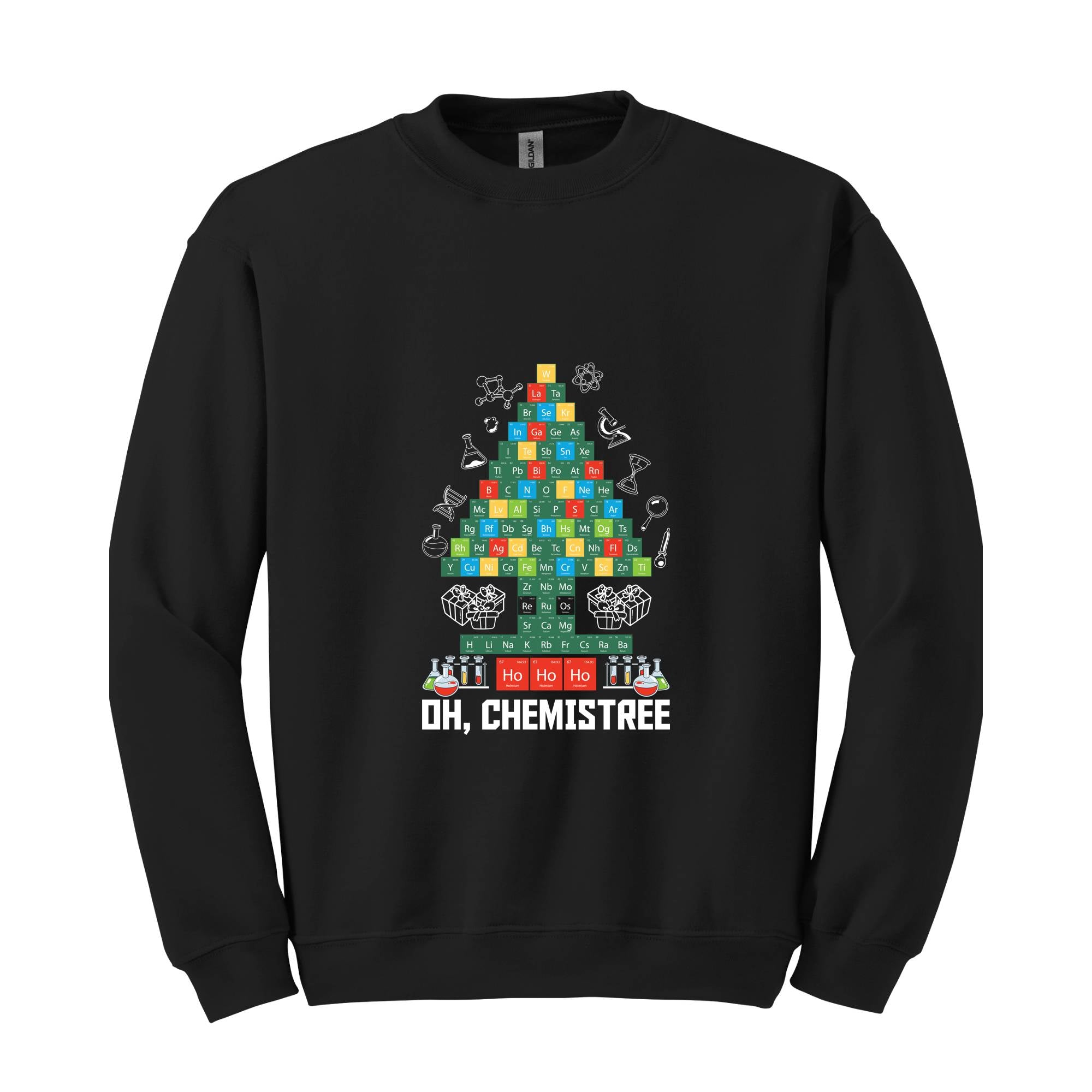 Oh Chemistree Christmas Sweatshirt, Chemistry Teacher Sweatshirt, Chemistry Gift, Funny Science Sweatshirt, Teacher Christmas Sweatshirt