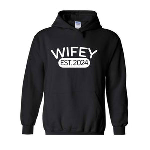 Wifey Hoodie , Wedding Gift Hoodie , Gift for Bride, New Wife Hoodie , Bridal Shower Hoodie , Newlywed Honeymoon Hoodie