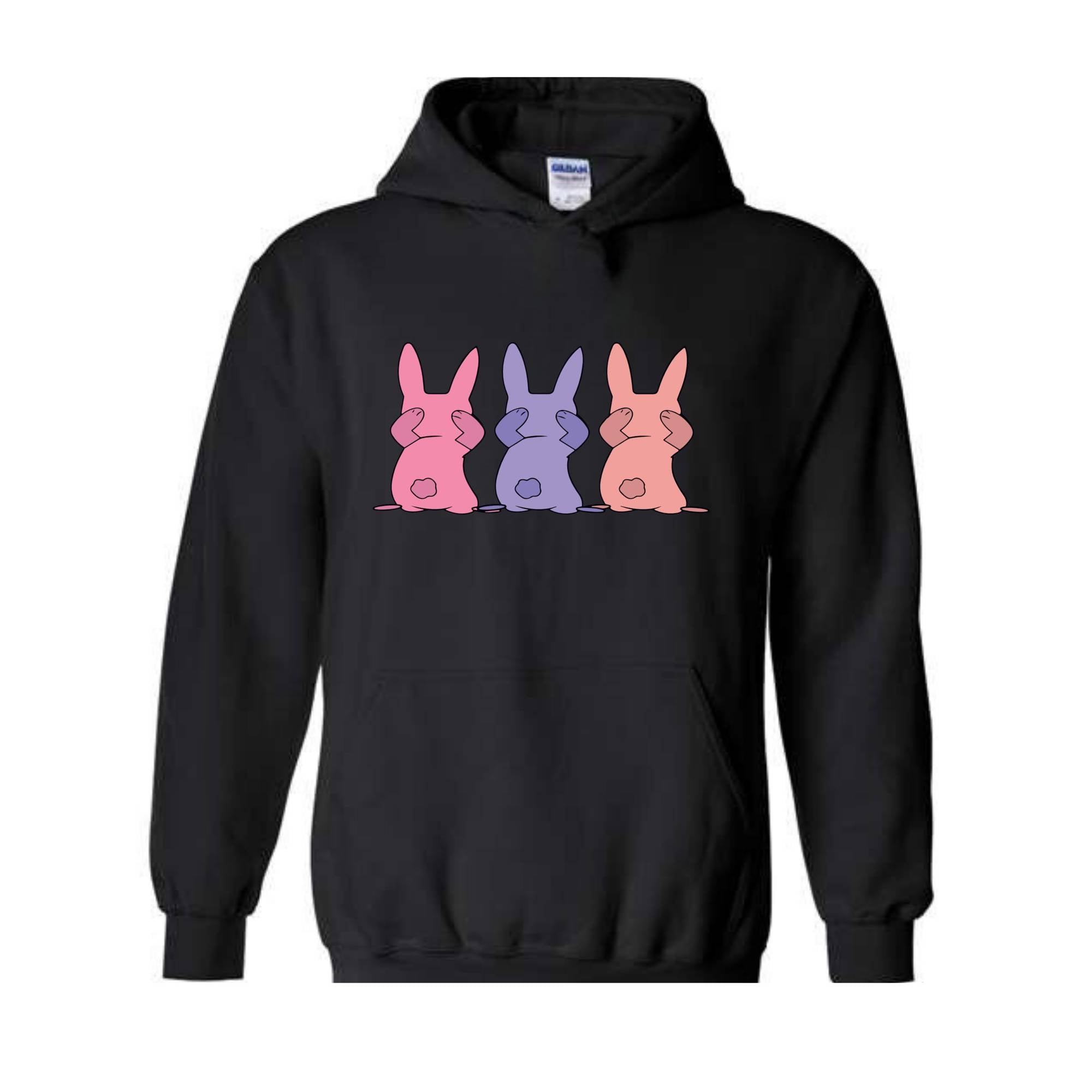 Three Rabbits Hoodie, Animal Hoodie, Wildlife Hoodie, Hipster Bunny Hoodie, Bunny Hoodie