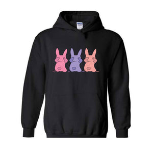 Three Rabbits Hoodie, Animal Hoodie, Wildlife Hoodie, Hipster Bunny Hoodie, Bunny Hoodie