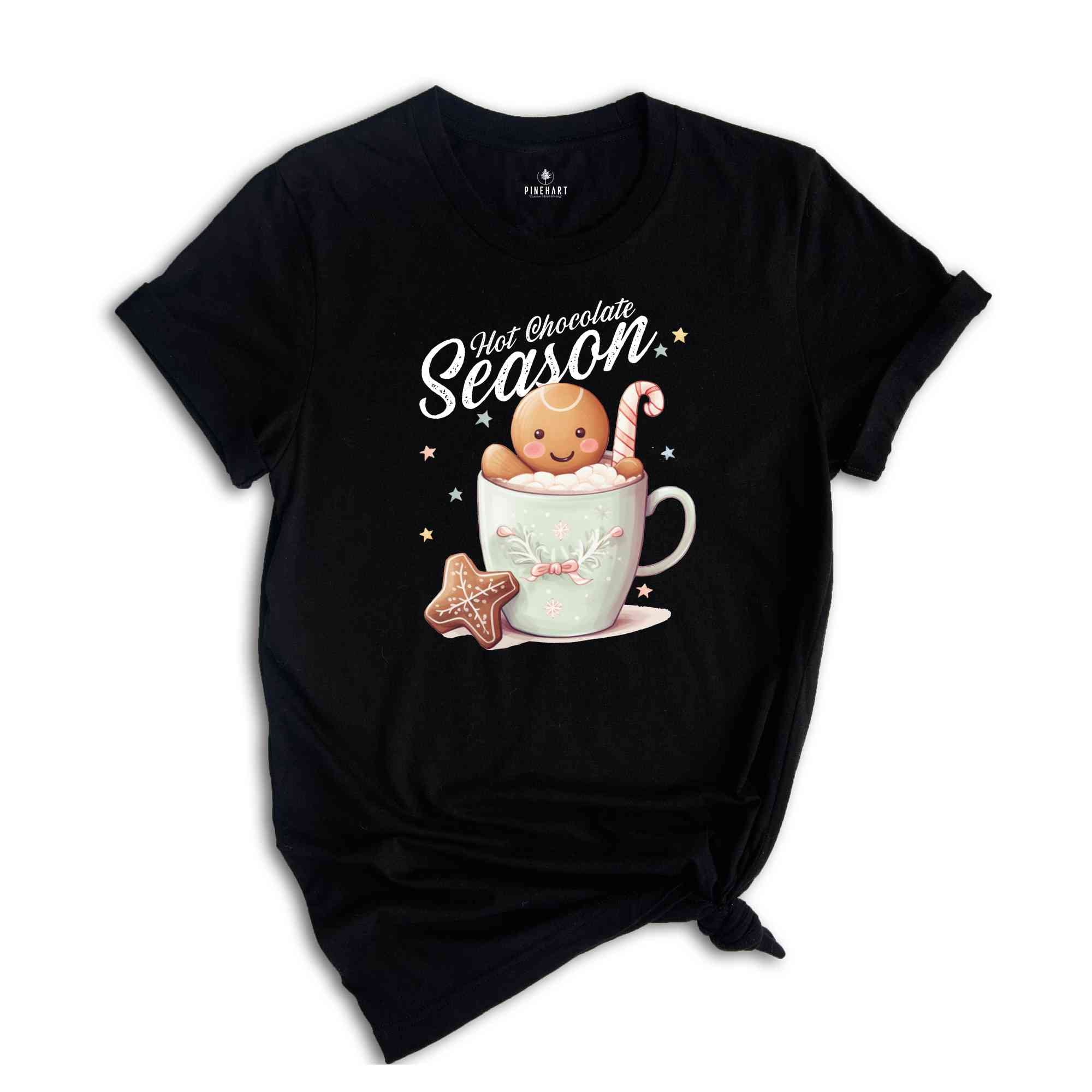 Hot Chocolate Season Shirt, Gingerbread Shirt, Funny Christmas Shirt, Cute Christmas Shirt, Most Wonderful Time, Xmas Gift,