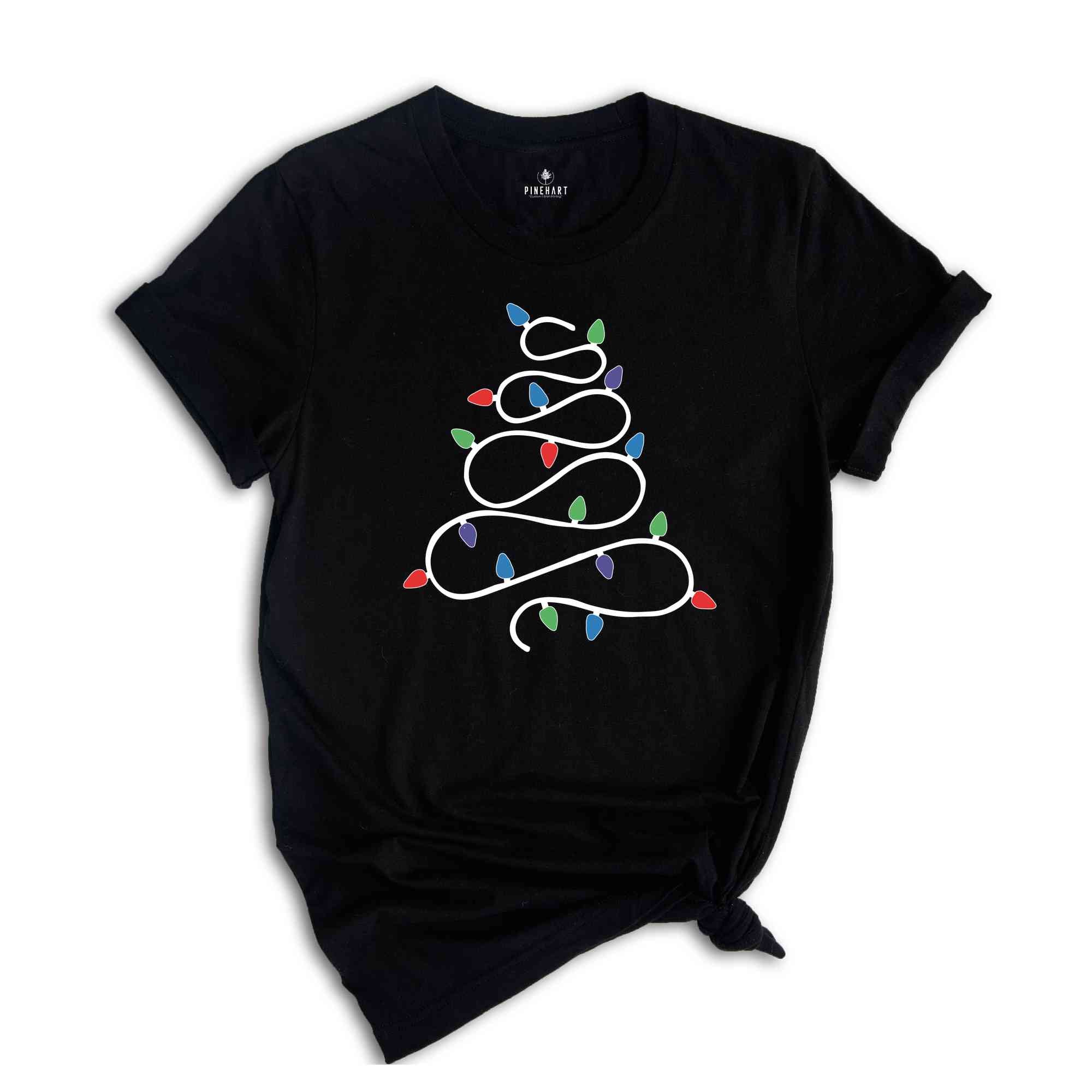 Christmas Tree Lights Shirt, Christmas Shirt, Holiday Shirt, Winter Shirt, Christmas Lights, Christmas Vibes, Family Christmas