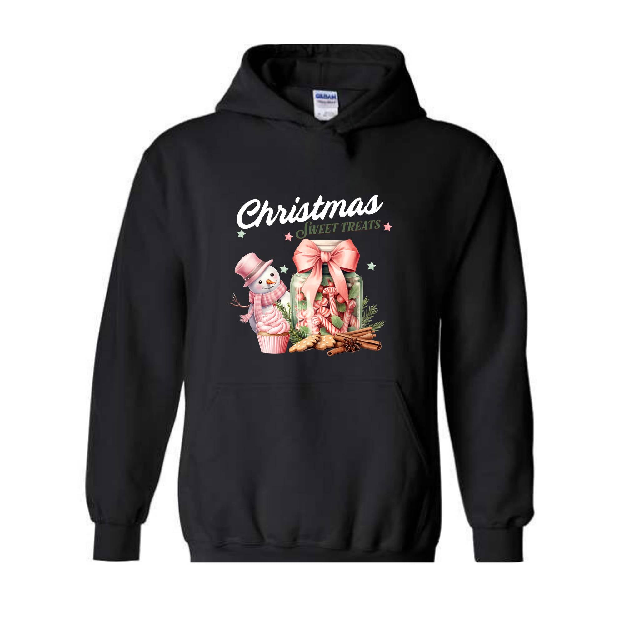 Christmas Sweat Treats Hoodie, Cute Christmas Hoodie, Christmas Gift, Christmas Party, Snowman Hoodie, Women Christmas