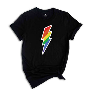 Rainbow Lightning Shirt, Lgbt Pride Shirt, Gay Pride Shirt, Pride Parade Shirt, Equality Shirt, Love is Love Shirt, Activism Shirt