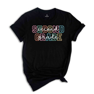 Second Grade Shirt, 2nd Grade Shirt, Second Grade Teacher Shirt, Grade Rainbow Shirt, Teacher Gift, Kids Second Grade Tee, Back To School