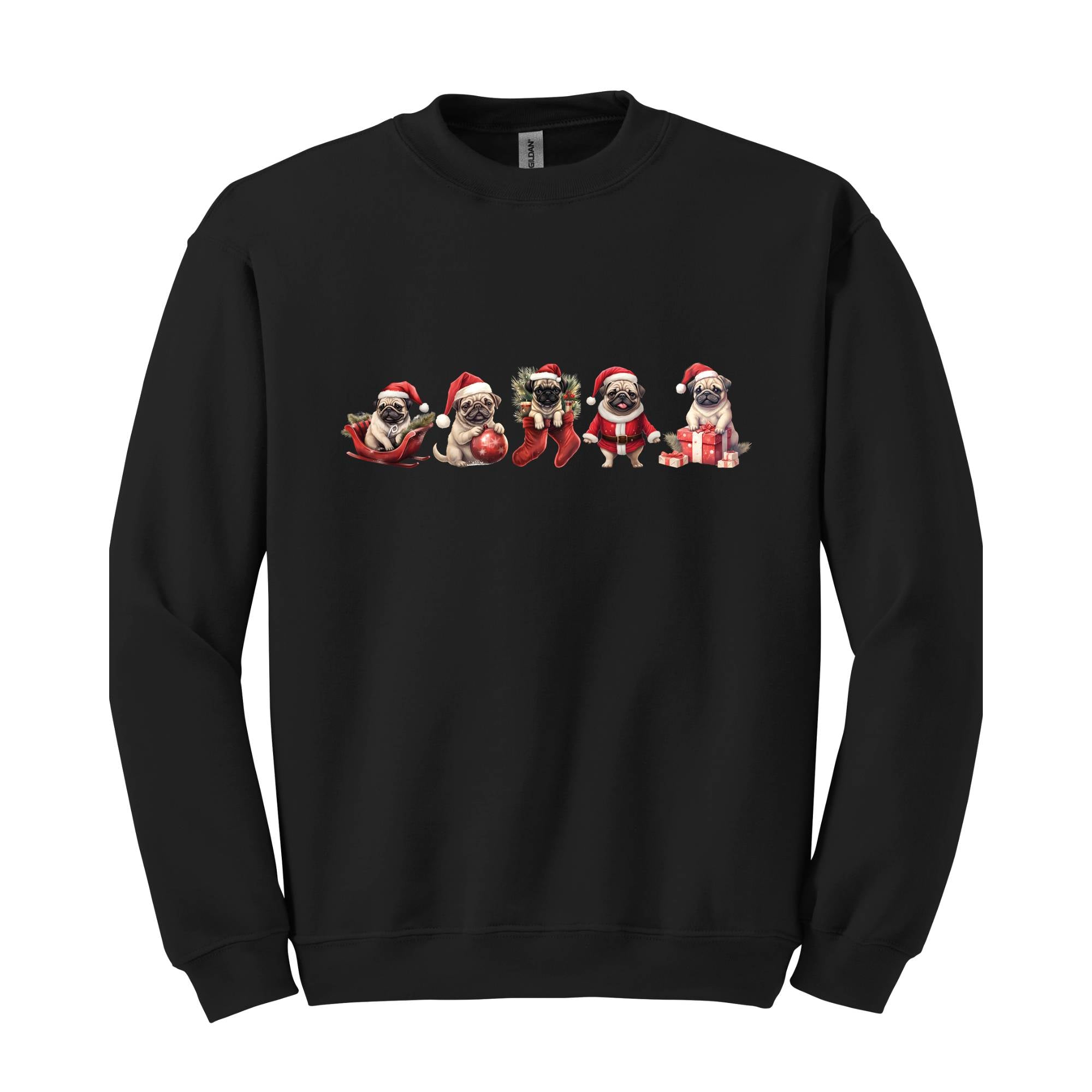 Funny Pug Christmas Sweatshirt, Dog Lover Sweatshirt, Pug Mom Sweatshirt, Holiday Sweatshirt, Christmas Pug Sweatshirt, Christmas Sweater