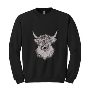 Western Highland Cow, Cow Sweatshirt, Highland Cow Shirt, Cow Shirts for Women, Cow Gifts, Highland Cow Sweatshirt, Cow Sweater