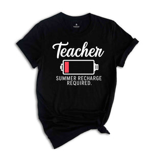 Teacher Summer Recharge Required Shirt, Teacher Vacation Shirt. Teacher Gifts, Gift For Teacher, Teacher Shirt, Vacation Shirt