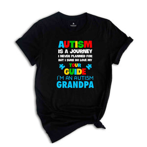 Autism Is A Journey Shirt, Autism Grandpa Shirt, Autism Awareness Shirt, Neurodiversity Shirt, Puzzle Piece, ADHD Shirt, Autism Month Shirt