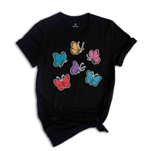 Butterfly Shirt, Colorful Butterfly Shirt, Butterfly Gift, Cute Butterfly Shirt, Butterfly Lovers Shirt, Butterfly Wings Shirt