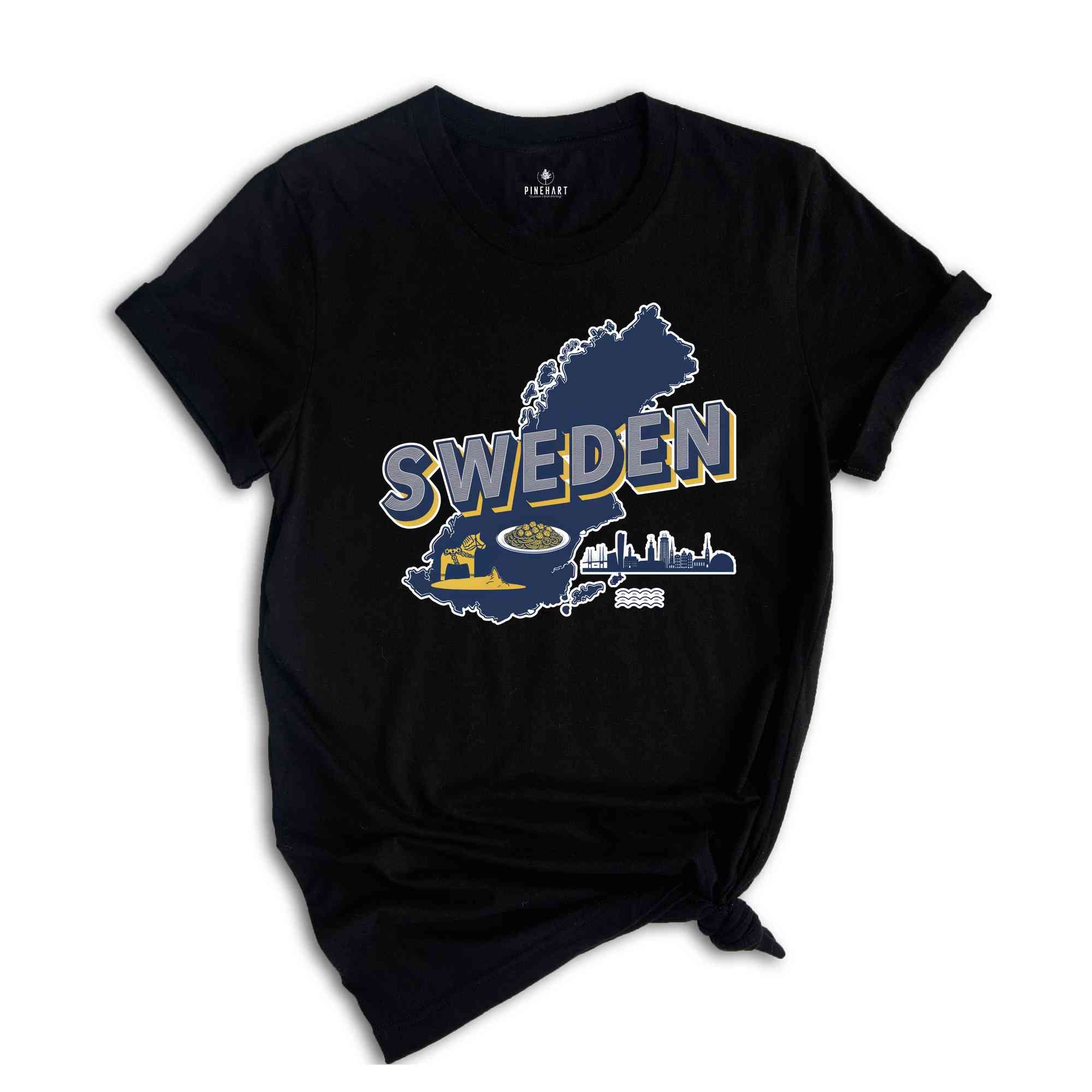 Retro Sweden Shirt, Sweden Travel Shirt, Country Travel Shirt, Shirt For Traveler, Travel Lover Gift, Travel Tee, Trip Shirt