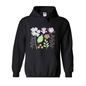 Boho Flower Sweatshirt Flowers Lovers Sweater Women Floral Minimalist Sweater Flower Print Sweatshirt Woman Gift Flower Sweatshirt