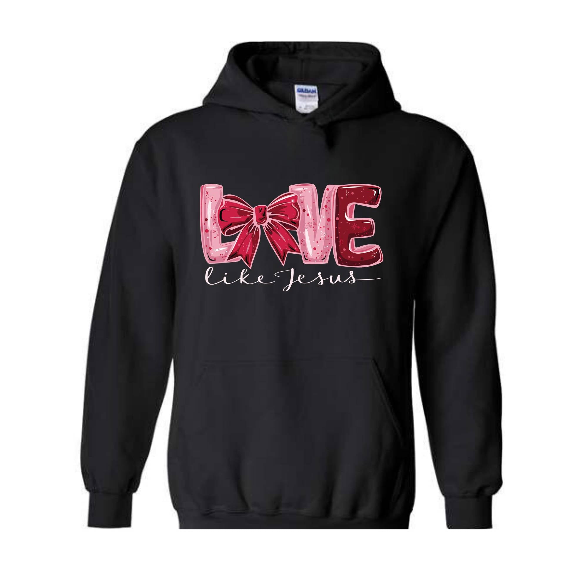 Love Like Jesus Hoodie Christian Valentine Hoodie , Valentine Jesus, Heart Hoodie , Christian Hoodie Gift, Bible Hoodie