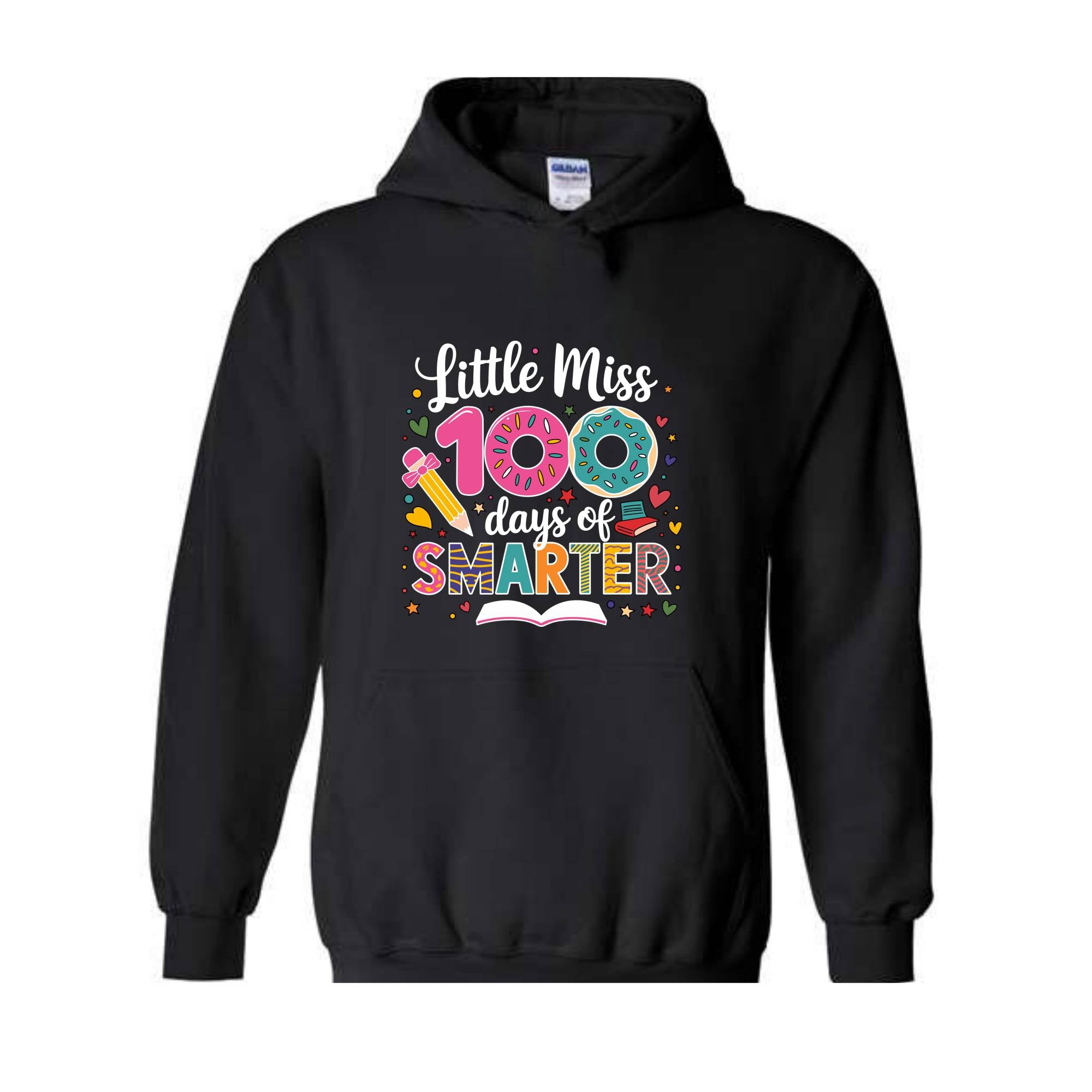 Little Miss 100 Days of School Sweatshirt, 100 Days Of School Hoodie, 100th Day Of School Celebration, Back to School Hoodie, School Tee