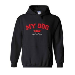 My Dog Is My Valentine Sweatshirt, Dog Valentine Hoodie, Dog Lover Hoodie, Funny Valentine's Hoodie, Valentine's Day Hoodie, Dog Mom Hoodie