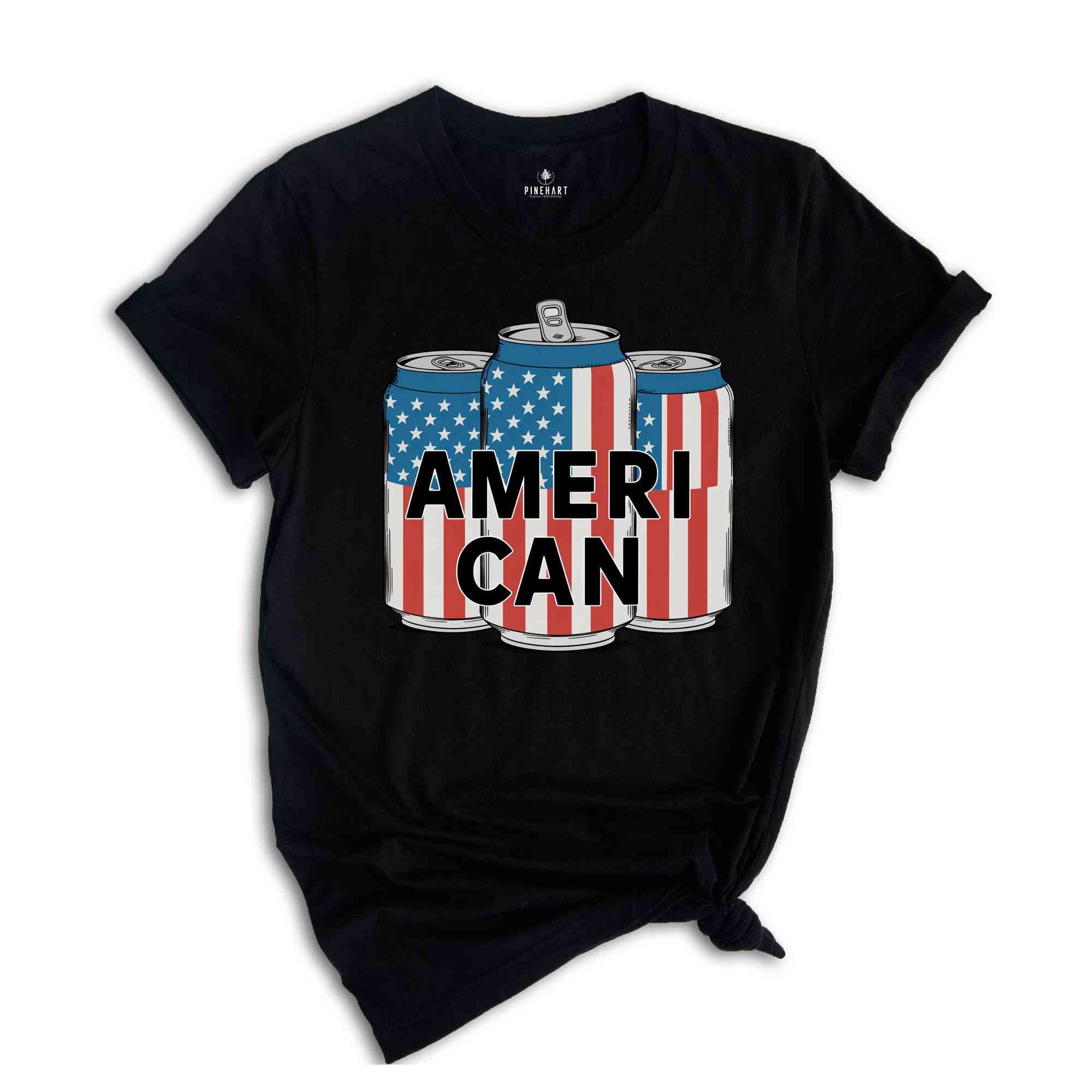 Ameri Can Shirt, 4th of July Shirt, American Flag Tshirt, Red White And Blue Shirt, freedom Gift Shirt