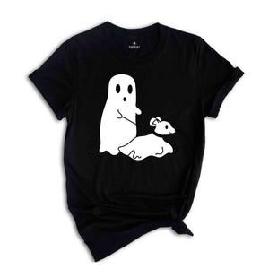 Halloween Ghost Dog Shirt, Dog Owner Ghost Tee, Funny Halloween Shirt, Ghost Dog Halloween Tee, Animal Lover Halloween Shirt, Funny Dog Tee