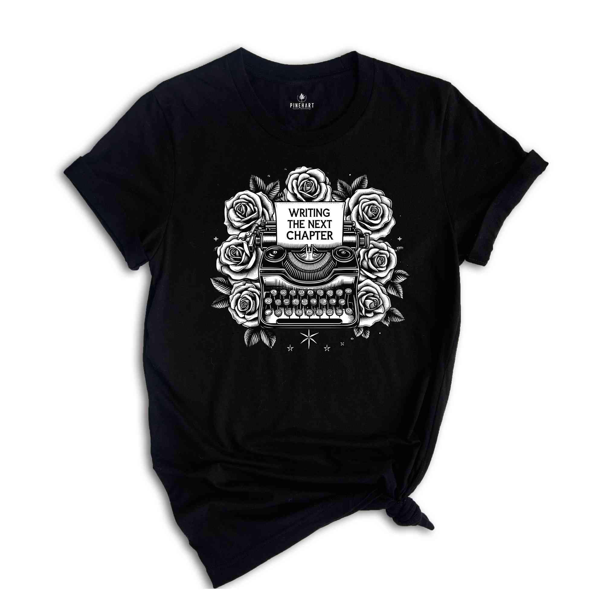 Writing the Next Chapter Shirt, Floral Typewriter Shirt, Published Author Shirt,Writer Gift, Gift for New Author