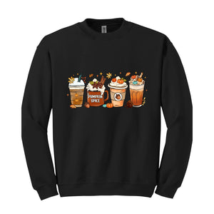 Fall Autumn Coffee Sweatshirt, Pumpkin Spice Sweatshirt, Coffee Lover Sweater, Autumn Sweatshirt, Thanksgiving Gift