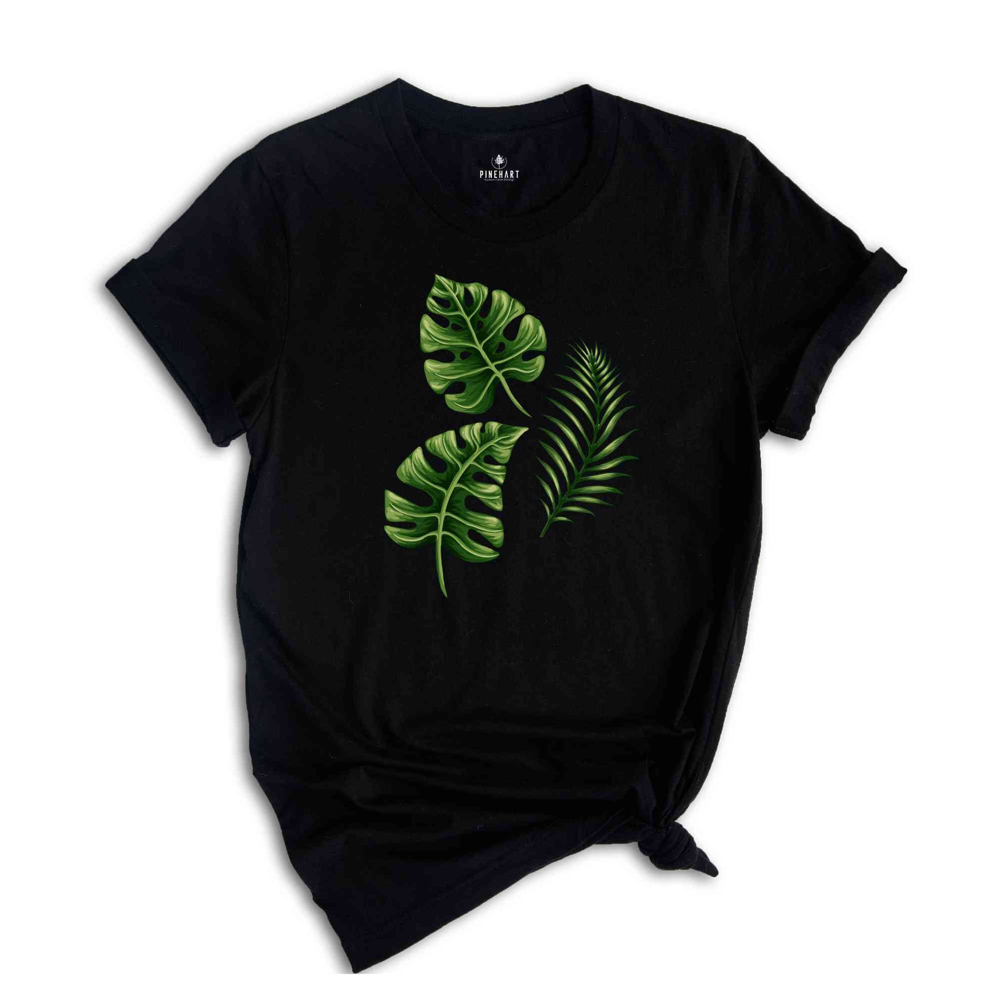 Green Plant Shirt, Botanical Tee, Nature Inspired Shirt, Botany Lover Gift, Leafy Plant Shirt, Nature Shirt