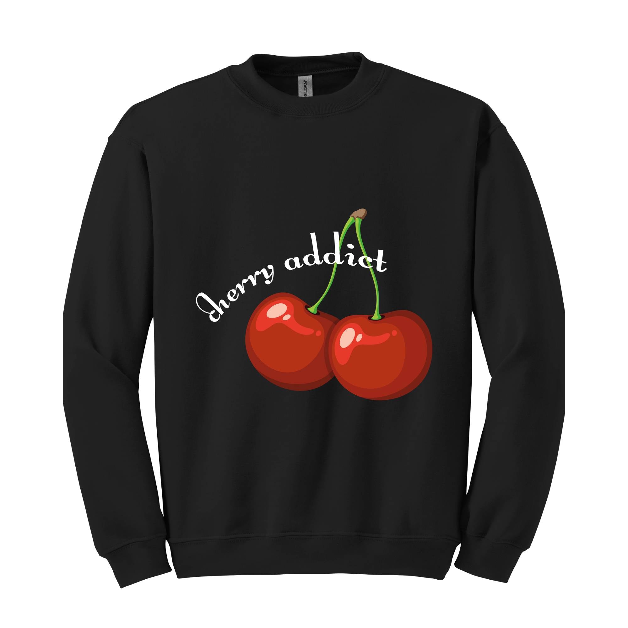 Cherry Addict Sweatshirt, Cherry Sweatshirt, Vintage Inspired Cherry Sweatshirt for Women, Cherries Sweatshirt, Cherries Hoodie