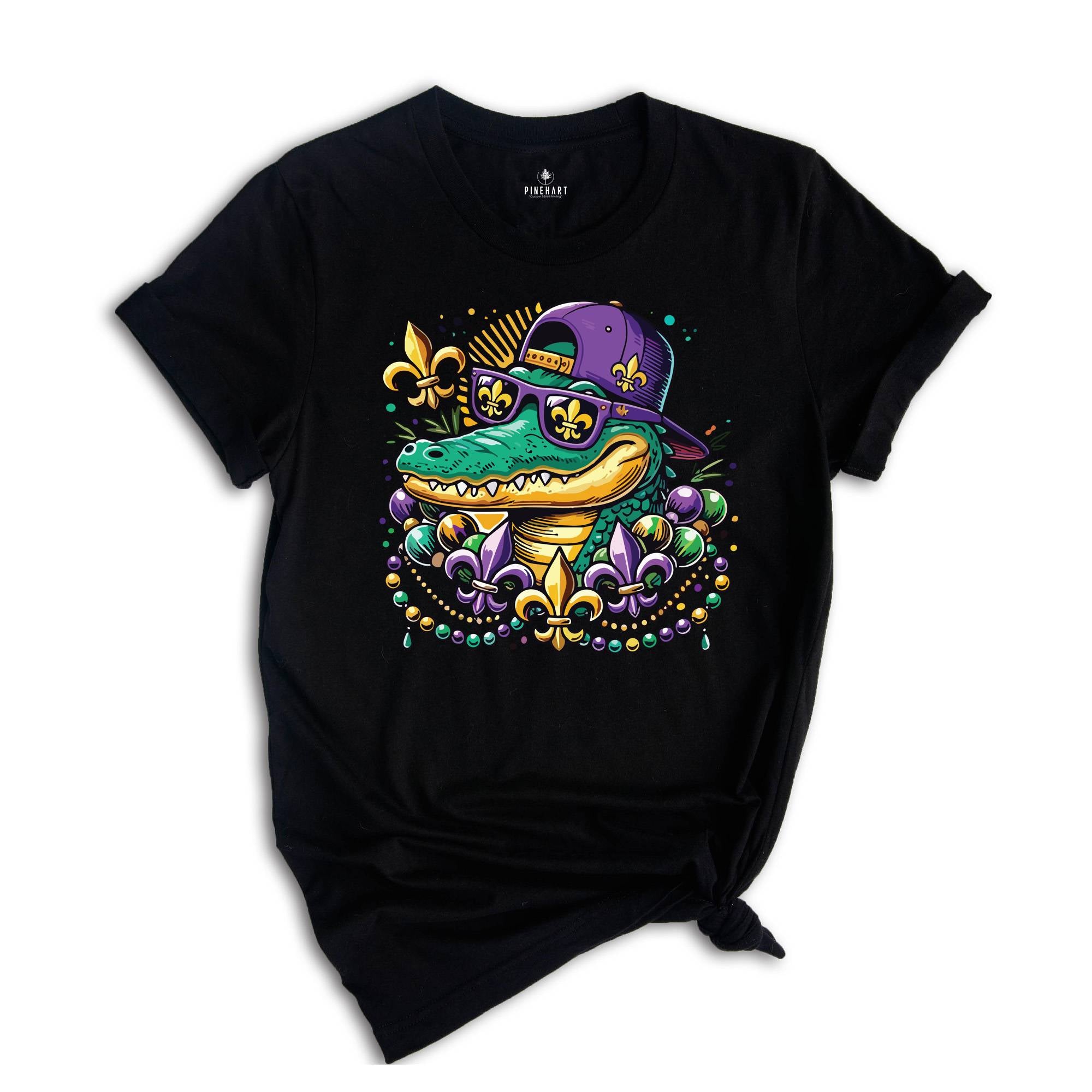 Mardi Gras Alligator Shirt, Mardi Gras Vibes Shirt, Mardi Gras Shirt, Fat Tuesday Shirt, Louisiana Shirt, Beads Shirt, Carnival Shirt