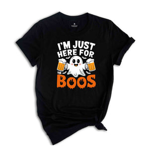 I'm Just Here for the Boos Shirt, Funny Halloween Ghost Shirt, Beer Lover Tee, Drinking Ghost, Halloween Party, Funny ghost Shirt