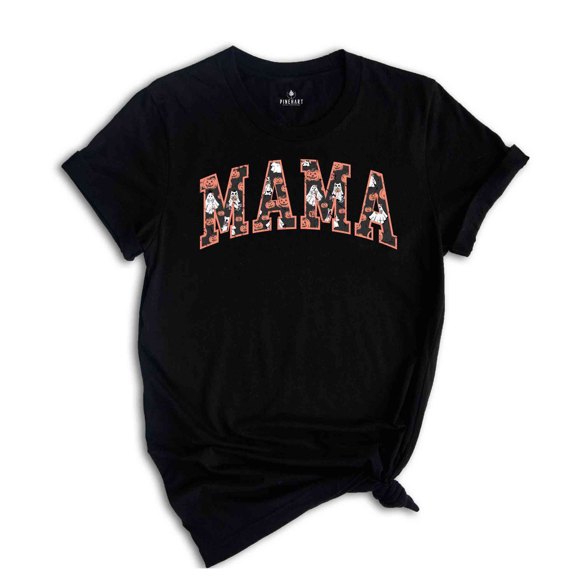 Vintage Halloween Mama T-Shirt, Retro Mama Halloween Shirt, Spooky Mom Tee, Halloween Gifts For Mama, Vintage Halloween Gifts