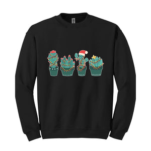 Christmas Cactus Sweatshirt, Cactus Lover Sweatshirt, SOuthern Christmas Sweatshirt, Plant Lover Gifts