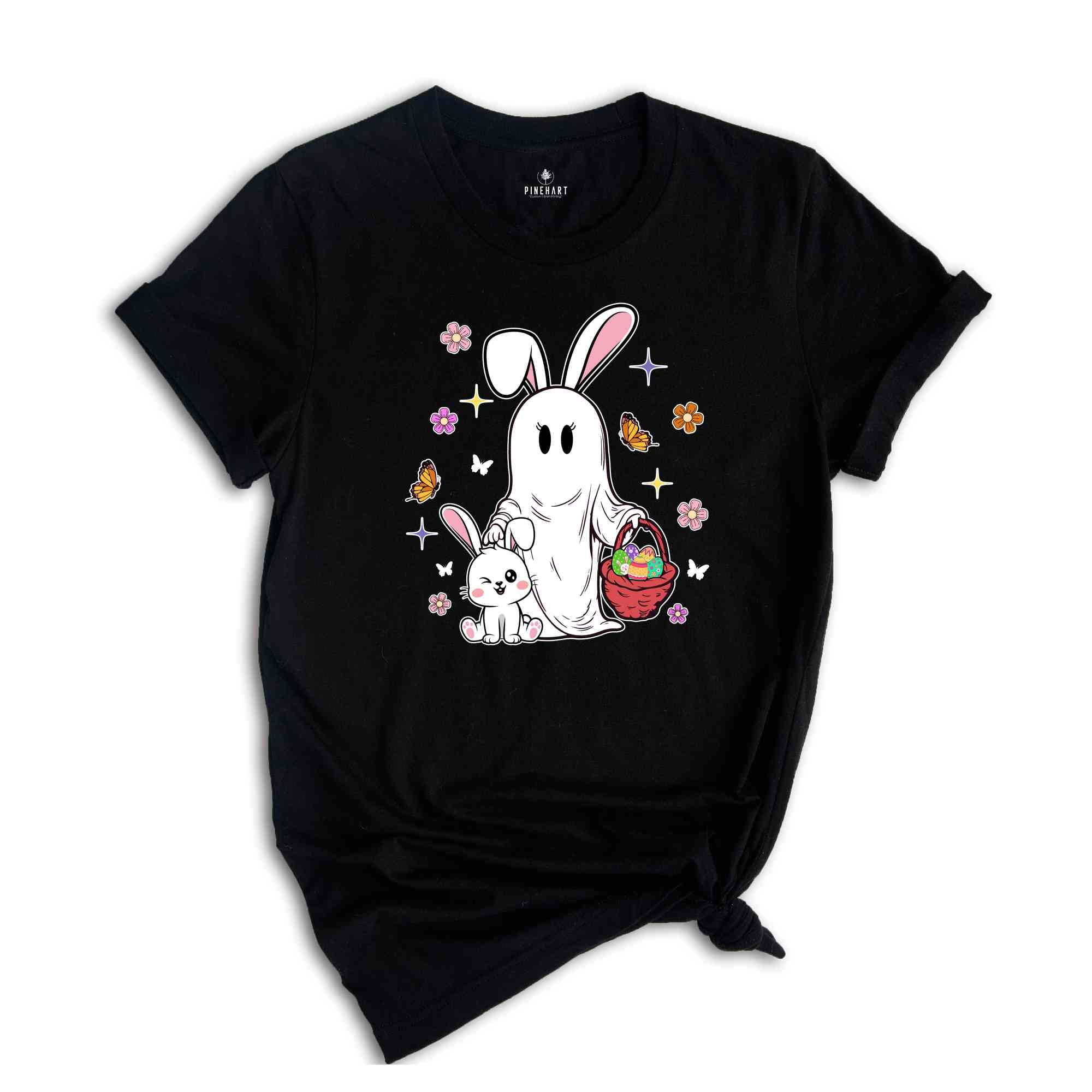 Cute Ghost Bunny Shirt, Ghost Rabbit Shirt, Happy Easter Day, Easter Day Shirt, Easter Day Gift, Rabbit Lover Shirt, Spring Easter Shirt