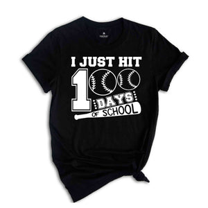 I Just Hit 100 Days School Shirt, Baseball Shirt, Baseball Lover Shirt, Boy 100 Days Shirt, Back To School Shirt, 100 Day Of School