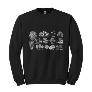 Vintage Mushroom Sweatshirt, Nature Lover Sweatshirt, Mushroom Collector Sweatshirt, Gardener Sweatshirt, Cottage Core Sweatshirt