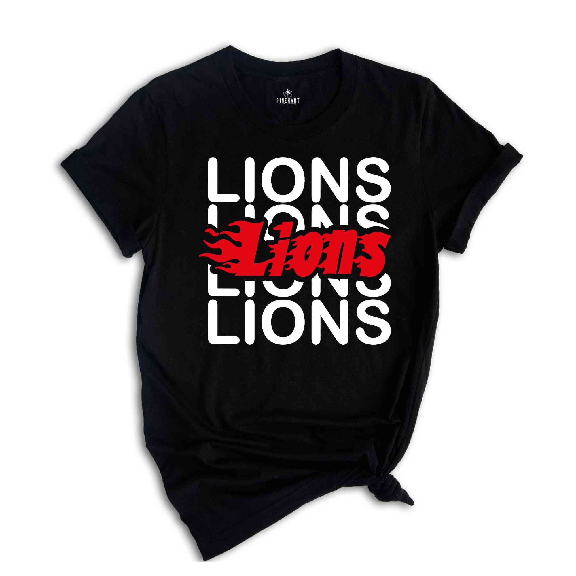 Lions Team Mascot Shirt, Lions Team Shirt, Lions Football Shirt, Lions Fan Shirt, Lions School Shirt, Lions School Spirit