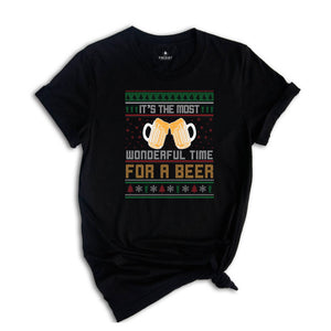 It's The Most Wonderful Time Of The Beer Shirt, Funny Ugly Sweater, Christmas Shirt, Beer Lovers Shirt, Holiday Shirt, Beer Christmas Gift