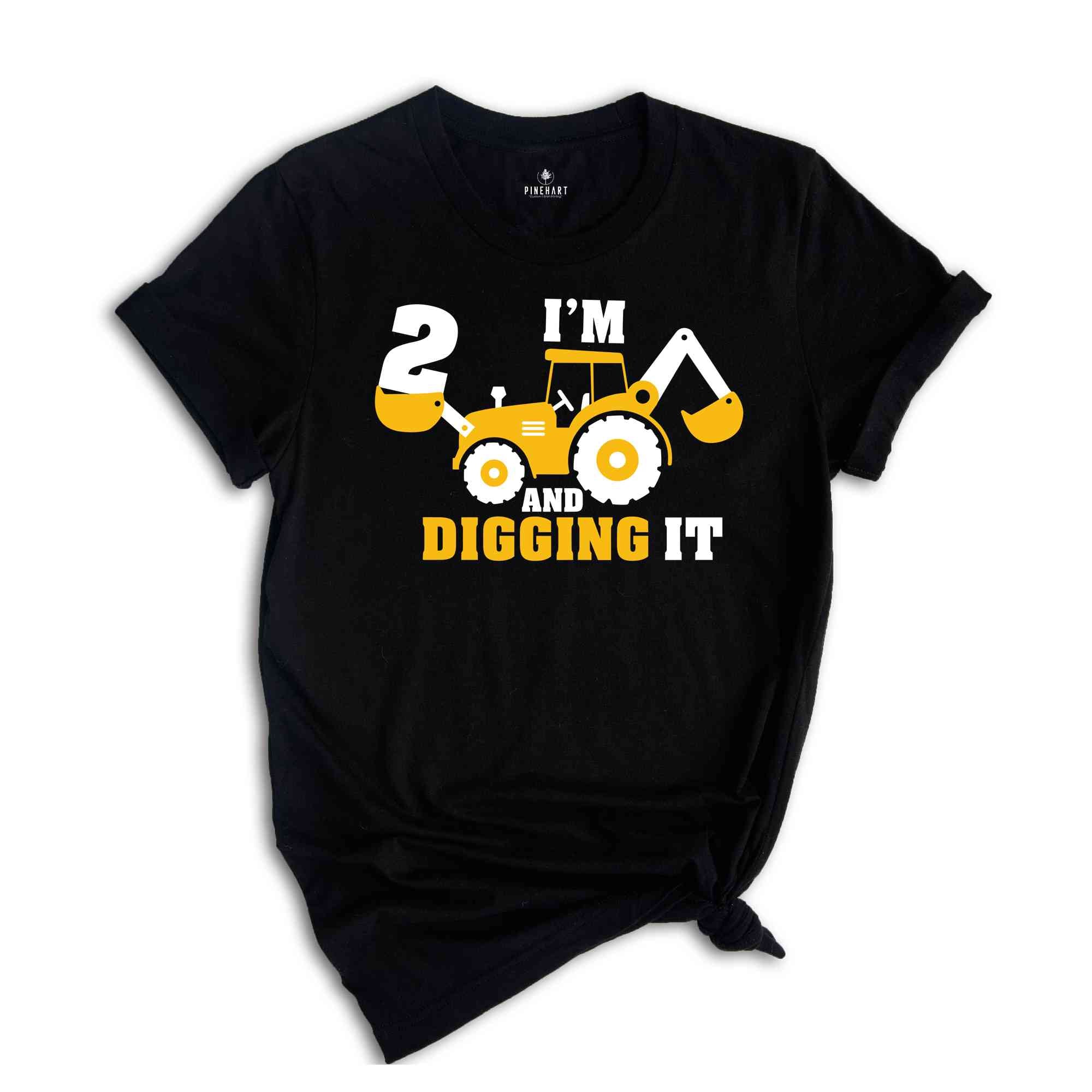 Construction Crew Shirt, Two and Diggin' It, Birthday Boy Shirt, Dump Truck Birthday, Excavator Birthday, Construction Crew Shirt