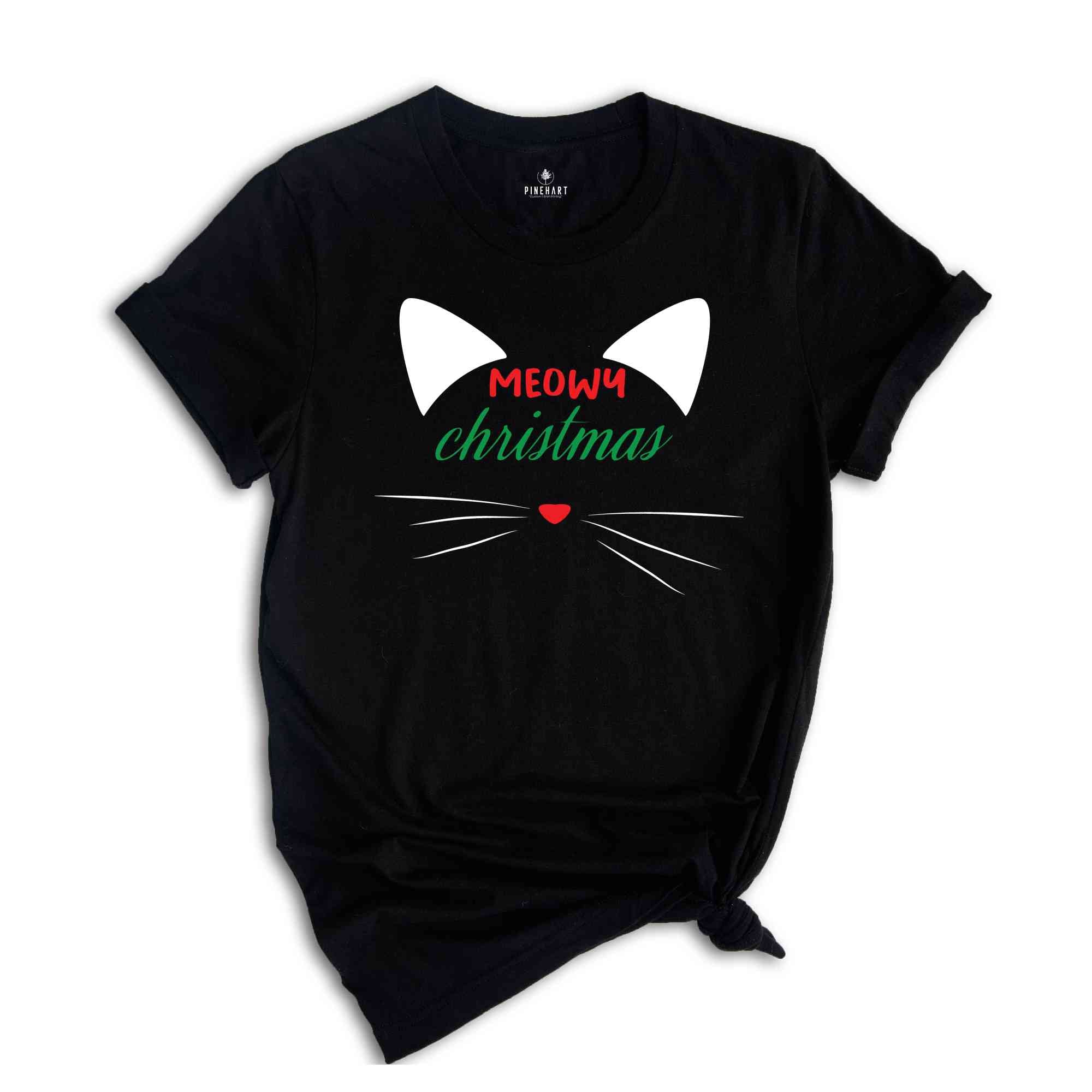 Meowy Christmas Shirt | Christmas Sweater | Cute Cat Sweater | Cat Lover Shirt | Christmas Dog Sweatshirt | Gifts For Cat Lover