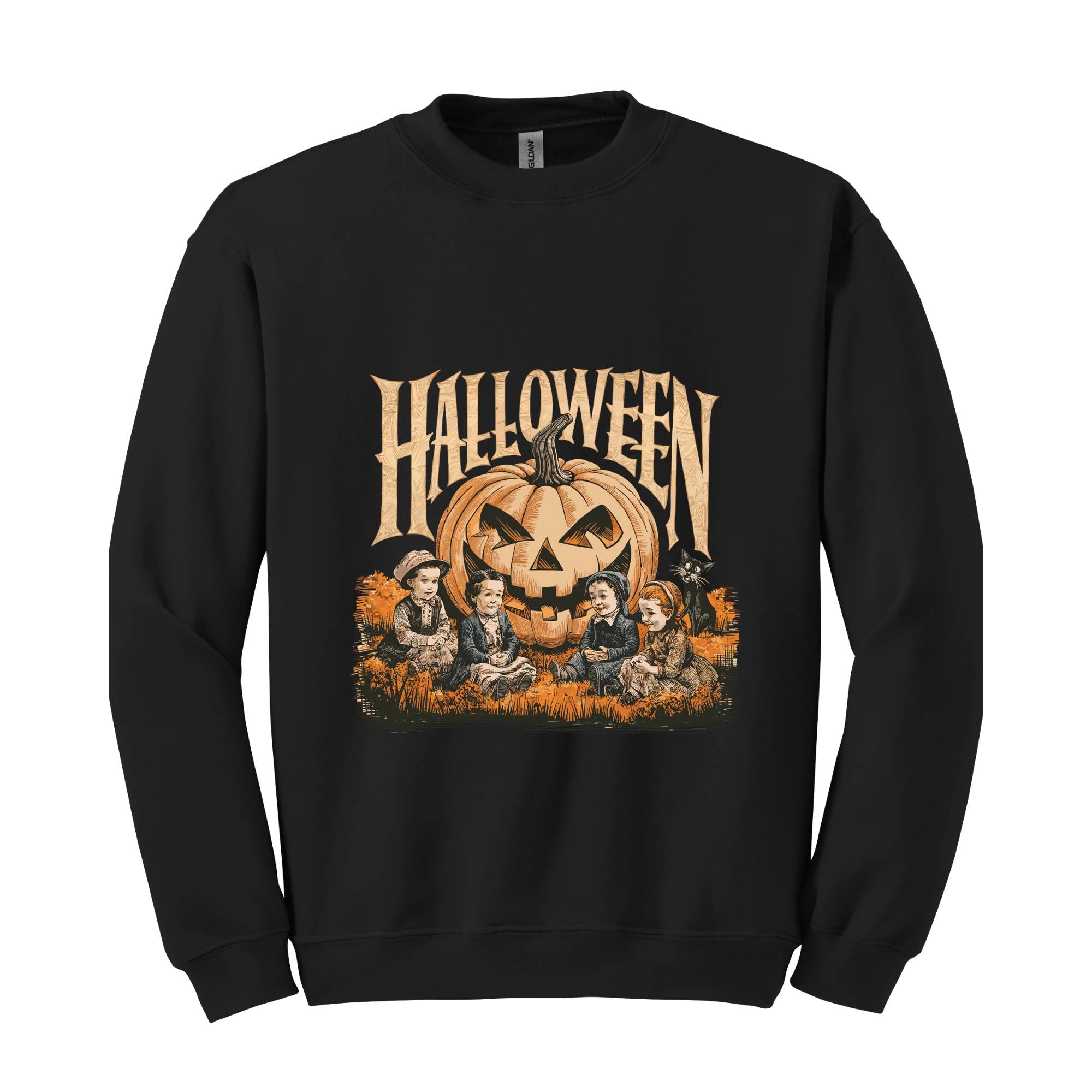 Jack O Lantern, Retro Halloween, Vectorian, Vintage Sweatshirt, Halloween, Pumpkin Sweatshirt