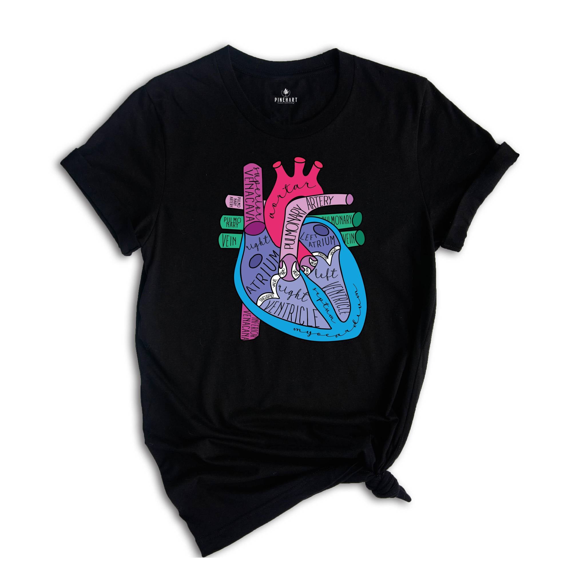 Cardiologist Anatomical Heart Shirt, Cardiac Nursing Gift, Nursing School Shirt, Medical School Student Shirt, Heart Anatomy Shirt