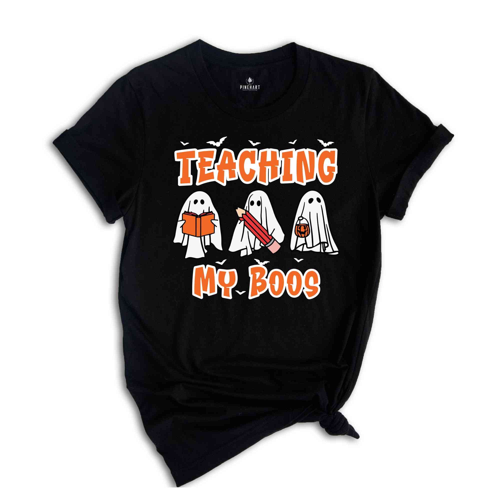 Teaching My Boos T-Shirt, Spooky Teacher Shirt, Teacher Halloween Shirt, Back To School Gifts, Ghost Teacher Tee