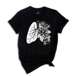 Floral Lungs Shirt, Respiratory Therapist Shirt, Lung Cancer Shirt, Floral Anatomy Shirt, Healthcare Shirt, Gift for Nurse