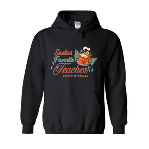 Santa's Favorite Teacher Christmas Shirt, Christmas Teacher Sweatshirt, Santa's Favorite Teacher Sweatshirt, Cute Teacher Christmas Sweater.