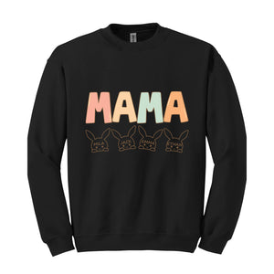 Custom Mama Easter Sweatshirt, Mama Sweatshirt With Kids Names, Happy Easter Sweater, Personalized Easter Day Sweater