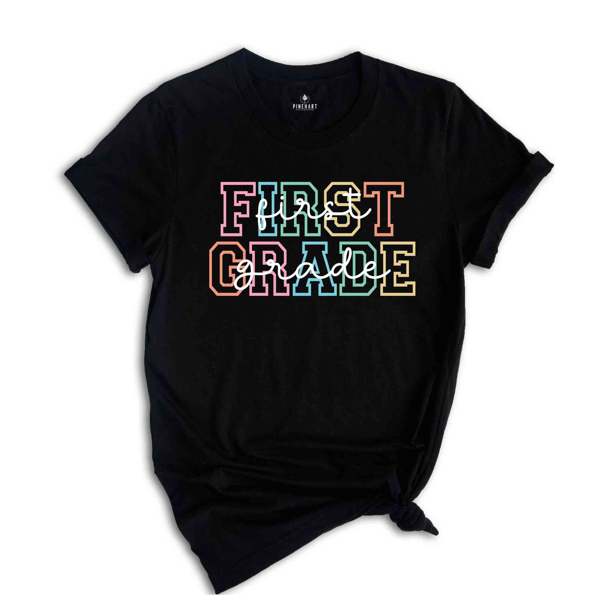 First Grade Shirt, 1st Grade Shirt, First Grade Teacher Shirt, Grade Rainbow Shirt, Teacher Gift, Kids First Grade Tee, Back To School