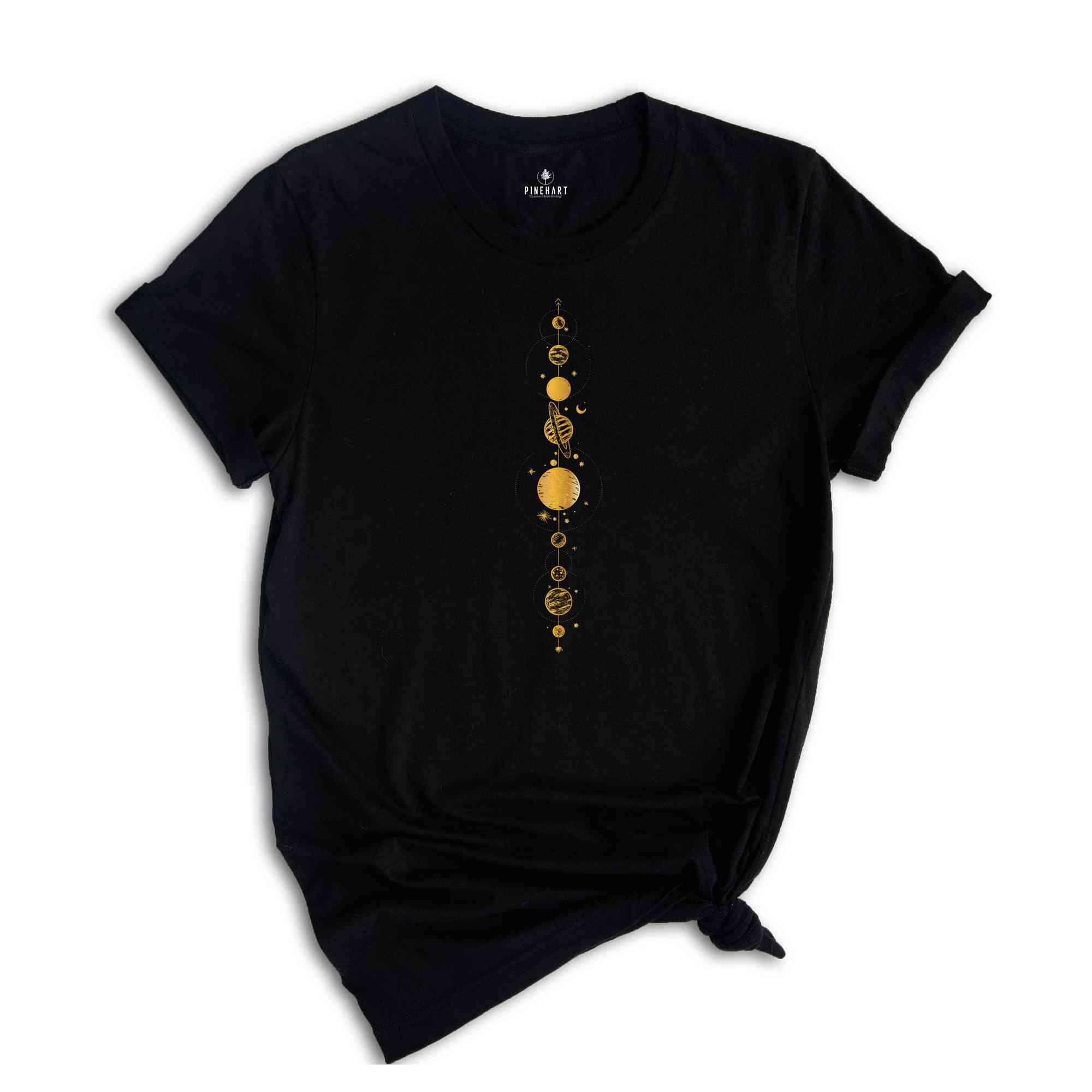 Celestial tshirt, Moon Phase Shirt, Boho Mystical Moon And Sun Shirt, Boho Moon Astronomy Shirt, Spiritual Moon Shirt