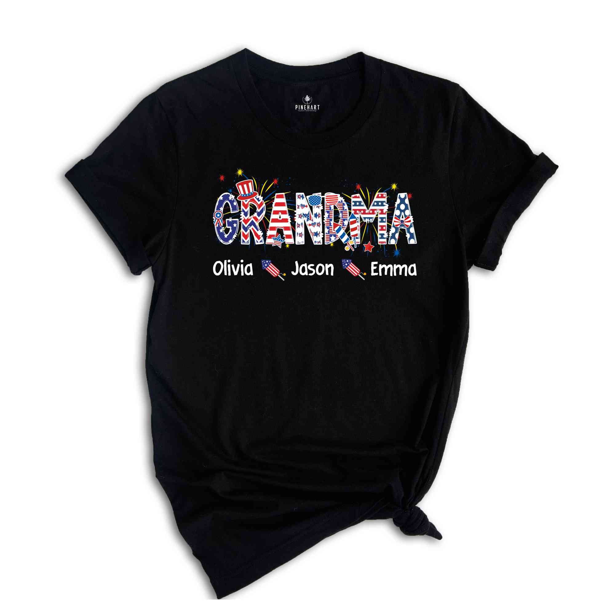 Custom Grandma Shirt, Custom 4th Of July Shirt, Independence Day Shirt, Gift For Grandma, Personalized Grandma Shirt, Republican Shirt