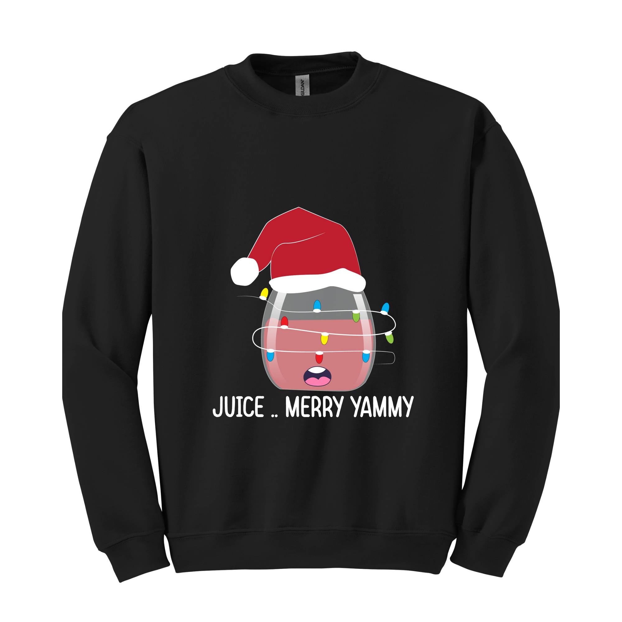 Christmas Party Sweatshirt, Womens Wine Glasses T-Shirt, Christmas Funny Sweater, juice Lover Xmas Sweater, Christmas Gift