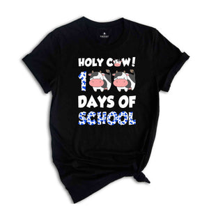 Holy Cow 100 Days Of School Shirt, Back To School Shirt, Gift for Teacher, Kids School Shirt, Student T-Shirt