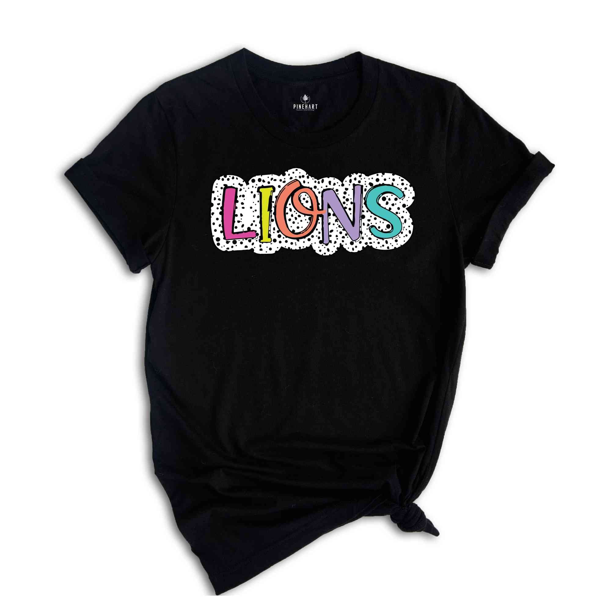 Lions Team T-Shirt, Lions Mascot Shirt, Lions Fan Shirt, Football T-Shirt, Lions Team Mascot, Lions Mascot Tee