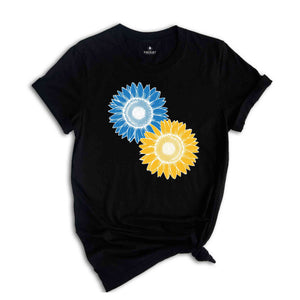 Sunflower Ukraine, Proud Ukrainian T-Shirt, Pray for Ukraine Tee, No War Ukraine, Ukraine Military Shirt