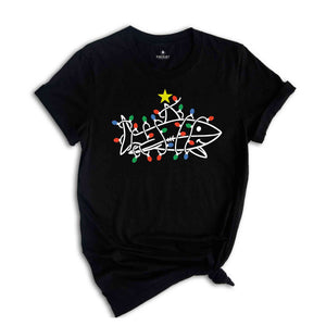 Christmas Shark T-Shirt, Christmas Shirt, Christmas Gift Shirt, Christmas Vibes Costume, Christmas Reunion Tee, Christmas Party Shirt